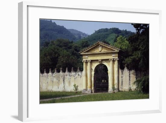 View from Park's Main Entrance with Dedication to Alvise Pisani-null-Framed Giclee Print