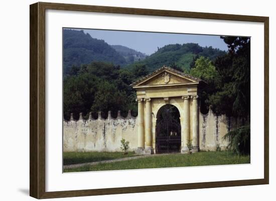 View from Park's Main Entrance with Dedication to Alvise Pisani-null-Framed Giclee Print