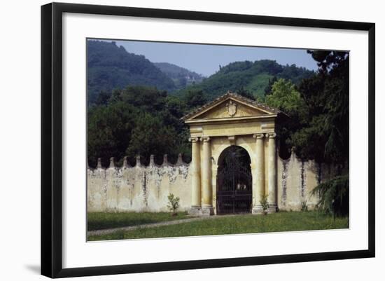 View from Park's Main Entrance with Dedication to Alvise Pisani-null-Framed Giclee Print