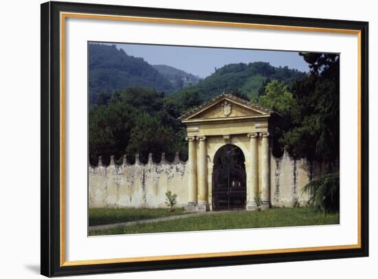 View from Park's Main Entrance with Dedication to Alvise Pisani-null-Framed Giclee Print