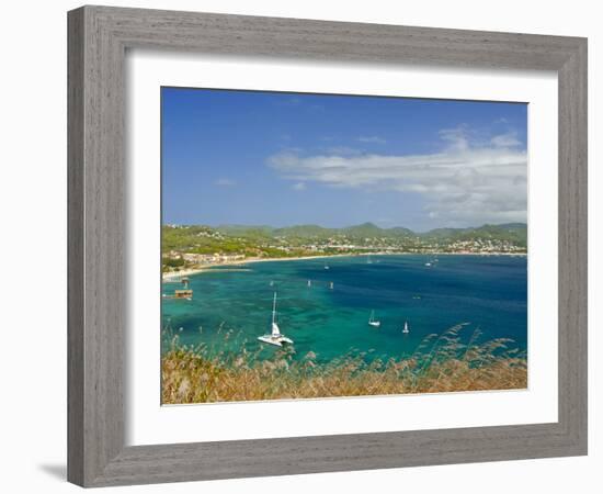 View From Pigeon Point Down to Rodney Bay, St. Lucia, Windward Islands, West Indies, Caribbean-null-Framed Photographic Print