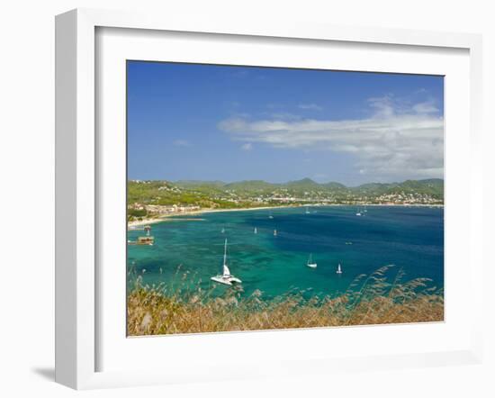 View From Pigeon Point Down to Rodney Bay, St. Lucia, Windward Islands, West Indies, Caribbean-null-Framed Photographic Print