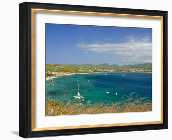 View From Pigeon Point Down to Rodney Bay, St. Lucia, Windward Islands, West Indies, Caribbean-null-Framed Photographic Print