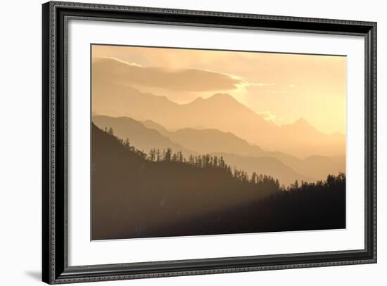 View from Poon Hilll at Dawn, Ghorepani, Annapurna Himal, Nepal, Himalayas, Asia-Ben Pipe-Framed Photographic Print