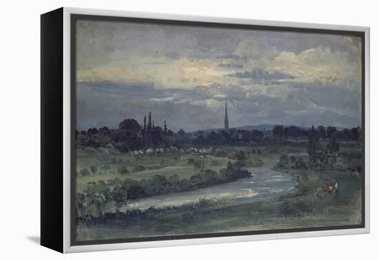 View from Pugin's House Near Salisbury (Oil on Millboard, Mounted as a Drawing)-David Charles Read-Framed Premier Image Canvas