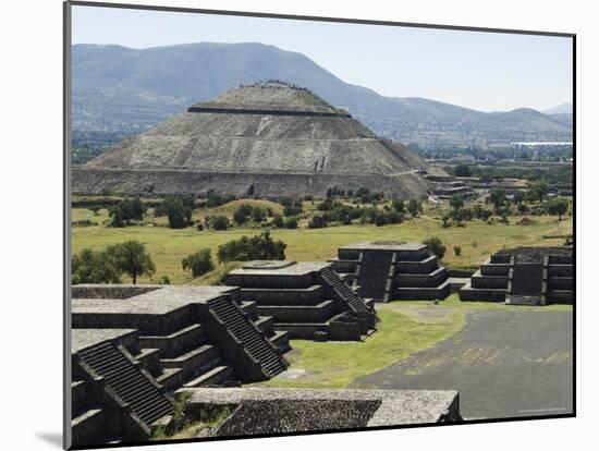 View from Pyramid of the Moon of the Avenue of the Dead and the Pyramid of the Sun Beyond-R H Productions-Mounted Photographic Print