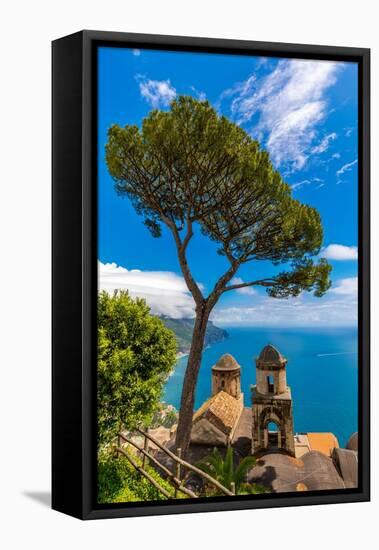 View from Ravello, Amalfi Coast (Costiera Amalfitana), UNESCO World Heritage Site, Campania, Italy-Neil Farrin-Framed Premier Image Canvas