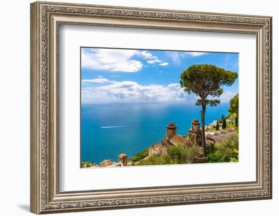 View from Ravello, Amalfi Coast (Costiera Amalfitana), UNESCO World Heritage Site, Campania, Italy-Neil Farrin-Framed Photographic Print