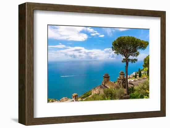 View from Ravello, Amalfi Coast (Costiera Amalfitana), UNESCO World Heritage Site, Campania, Italy-Neil Farrin-Framed Photographic Print