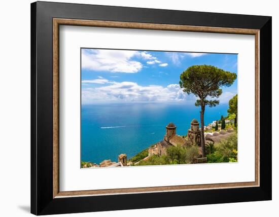 View from Ravello, Amalfi Coast (Costiera Amalfitana), UNESCO World Heritage Site, Campania, Italy-Neil Farrin-Framed Photographic Print