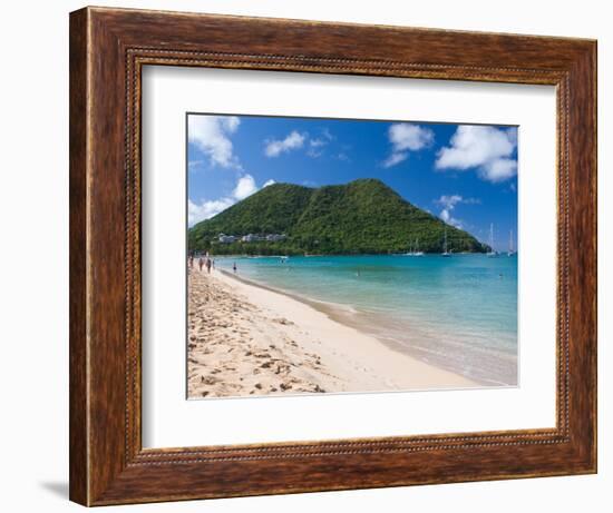 View from Reduit Beach, St. Lucia, Caribbean-Jerry & Marcy Monkman-Framed Photographic Print