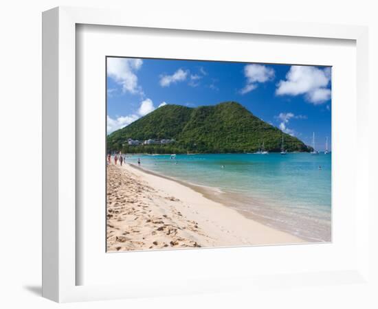 View from Reduit Beach, St. Lucia, Caribbean-Jerry & Marcy Monkman-Framed Photographic Print