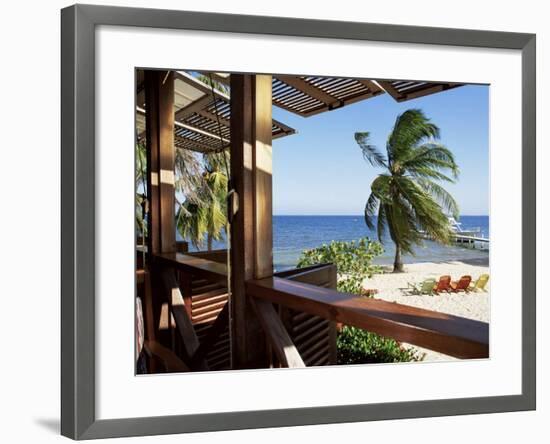 View from Restaurant, Rum Point Inn, Placencia, Belize, Central America-Upperhall-Framed Photographic Print