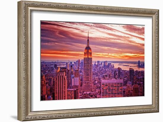 View from Rockefeller Center Towards Lower Manhattan in the Even-Sabine Jacobs-Framed Photographic Print