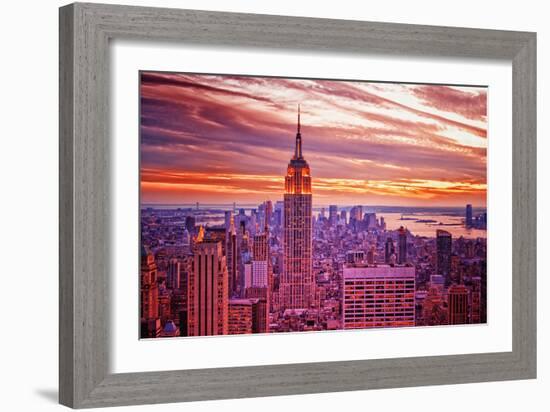 View from Rockefeller Center Towards Lower Manhattan in the Even-Sabine Jacobs-Framed Photographic Print