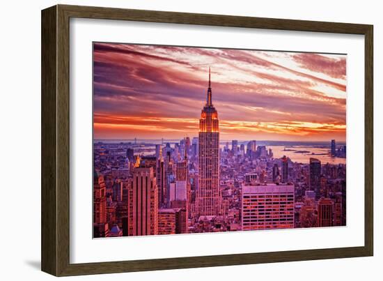 View from Rockefeller Center Towards Lower Manhattan in the Even-Sabine Jacobs-Framed Photographic Print