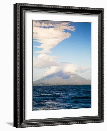 View from San Jorge of Conception Volcanoe, Ometepe Island, Nicaragua-Jane Sweeney-Framed Photographic Print
