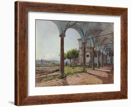 View from Sant'Onofrio on Rome, 1835-Rudolf von Alt-Framed Giclee Print