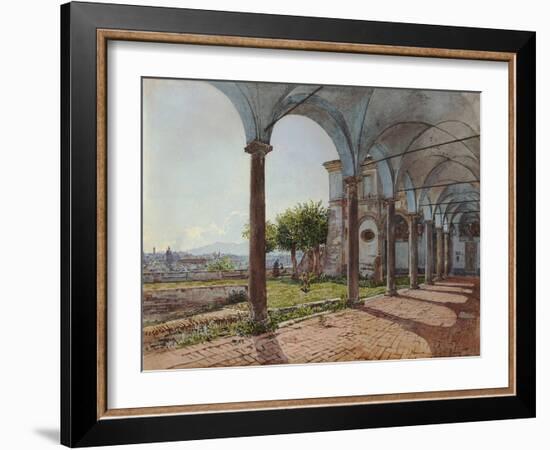 View from Sant'Onofrio on Rome, 1835-Rudolf von Alt-Framed Giclee Print