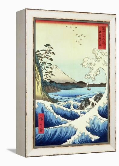 View from Satta Suruga Province-Ando Hiroshige-Framed Premier Image Canvas