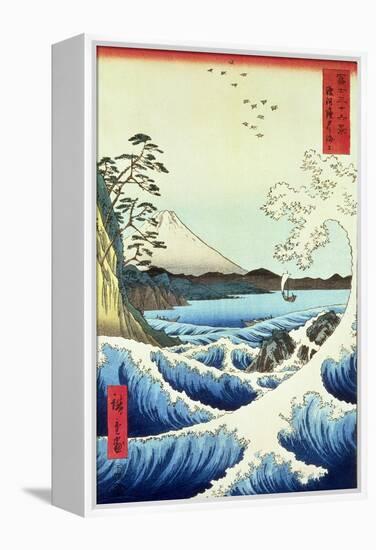 View from Satta Suruga Province-Ando Hiroshige-Framed Premier Image Canvas
