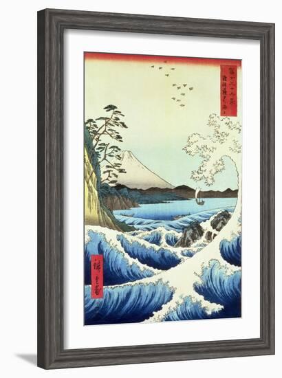 View from Satta Suruga Province-Ando Hiroshige-Framed Giclee Print