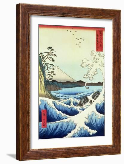 View from Satta Suruga Province-Ando Hiroshige-Framed Giclee Print