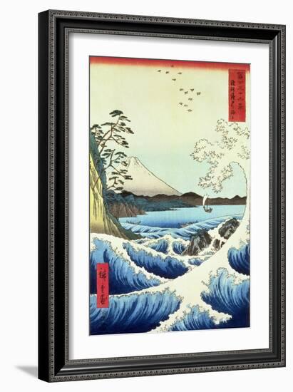 View from Satta Suruga Province-Ando Hiroshige-Framed Giclee Print