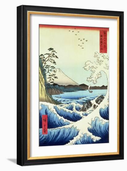 View from Satta Suruga Province-Ando Hiroshige-Framed Giclee Print