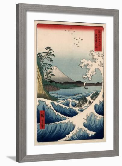 View from Satta Suruga-Ando Hiroshige-Framed Giclee Print