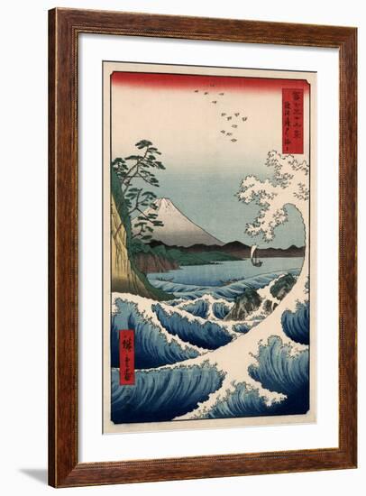 View from Satta Suruga-Ando Hiroshige-Framed Giclee Print