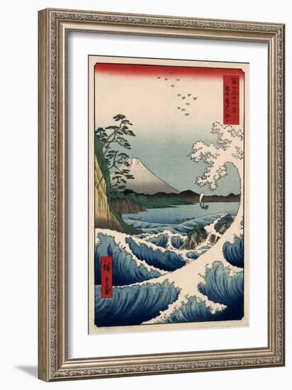 View from Satta Suruga-Ando Hiroshige-Framed Premium Giclee Print