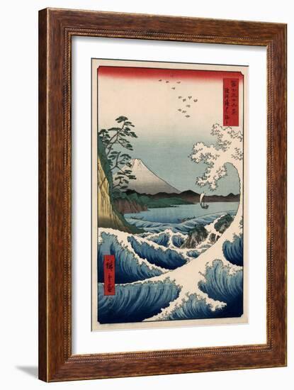 View from Satta Suruga-Ando Hiroshige-Framed Premium Giclee Print