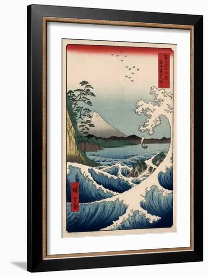 View from Satta Suruga-Ando Hiroshige-Framed Premium Giclee Print