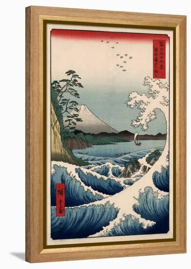 View from Satta Suruga-Ando Hiroshige-Framed Stretched Canvas