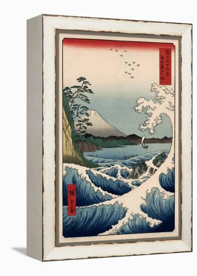 View from Satta Suruga-Ando Hiroshige-Framed Stretched Canvas