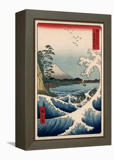 View from Satta Suruga-Ando Hiroshige-Framed Stretched Canvas