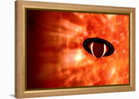 View from Saturn If Our Sun Were Replaced by Vy Canis Majoris-null-Framed Stretched Canvas