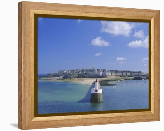 View from Sea to the Walled Town (Intra Muros), St. Malo, Ille-Et-Vilaine, Brittany, France, Europe-Ruth Tomlinson-Framed Premier Image Canvas