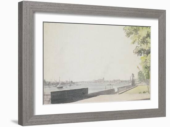 View from Somerset House Garden, Looking Towards Westminster Bridge, 1756-Paul Sandby-Framed Giclee Print