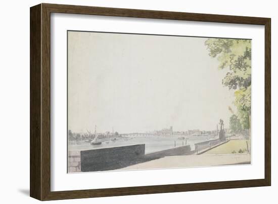 View from Somerset House Garden, Looking Towards Westminster Bridge, 1756-Paul Sandby-Framed Giclee Print