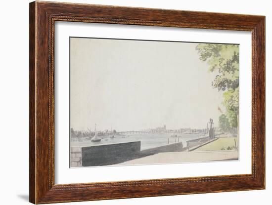 View from Somerset House Garden, Looking Towards Westminster Bridge, 1756-Paul Sandby-Framed Giclee Print