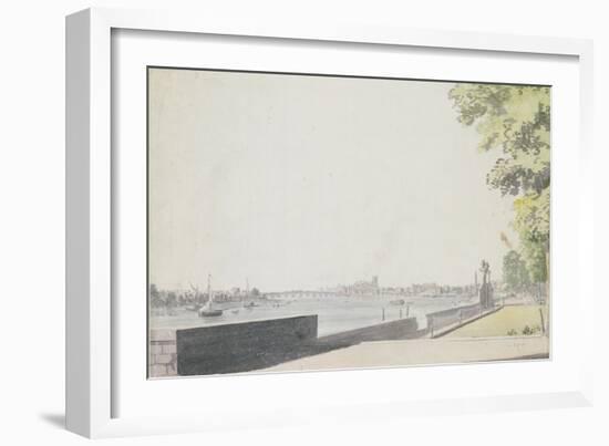 View from Somerset House Garden, Looking Towards Westminster Bridge, 1756-Paul Sandby-Framed Giclee Print