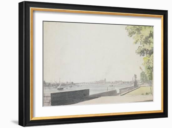 View from Somerset House Garden, Looking Towards Westminster Bridge, 1756-Paul Sandby-Framed Giclee Print