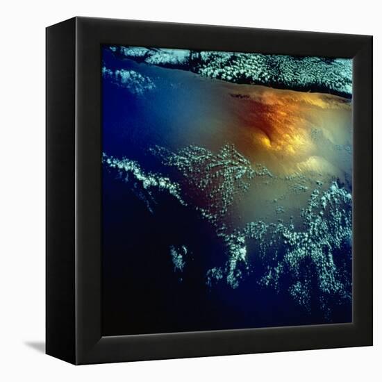 View from Space of Golden Glow over Indian Ocean Created by Pollution-null-Framed Premier Image Canvas