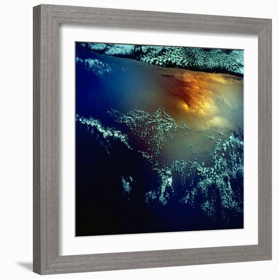 View from Space of Golden Glow over Indian Ocean Created by Pollution-null-Framed Photographic Print