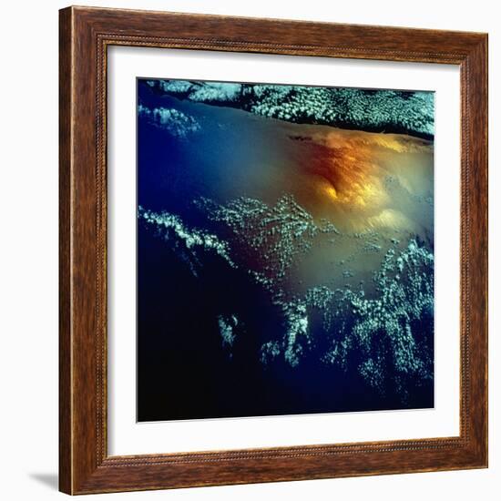 View from Space of Golden Glow over Indian Ocean Created by Pollution-null-Framed Photographic Print