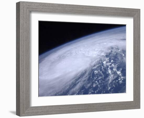 View from Space of Hurricane Irene as it Passes over the Caribbean-Stocktrek Images-Framed Photographic Print