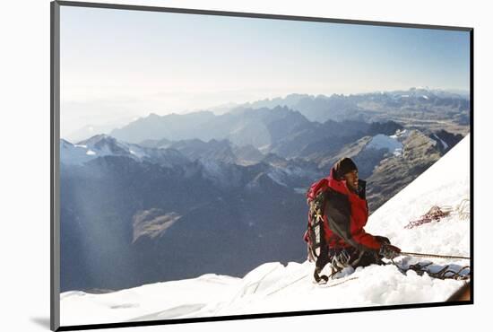 View from Summit, Huayna Potosi, Cordillera Real, Bolivia, South America-Mark Chivers-Mounted Photographic Print