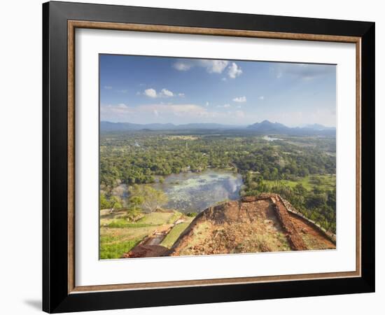 View from Summit of Sigiriya, UNESCO World Heritage Site, North Central Province, Sri Lanka, Asia-Ian Trower-Framed Photographic Print